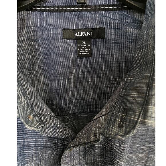 Alfani Long Sleeve Blue Button Down Shirt XL - Picture 4 of 4
